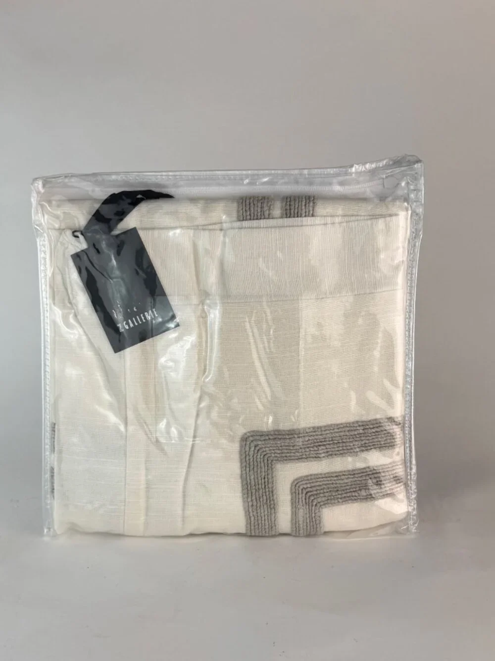NEW Z Gallerie Villa Home Patrina Ivory Queen Duvet & 2 Euro Shams Set Luxury
